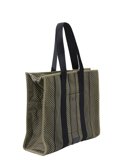 Mason Shopper Canvas Taske - Olive/Black
